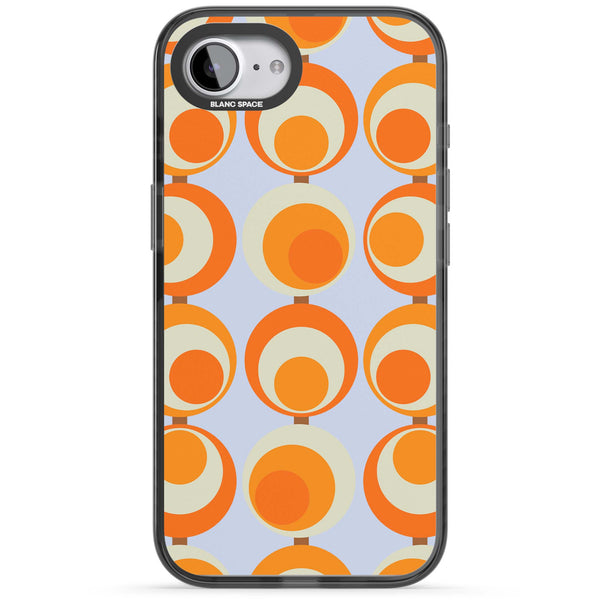 Mid Century Blue Orange Pattern