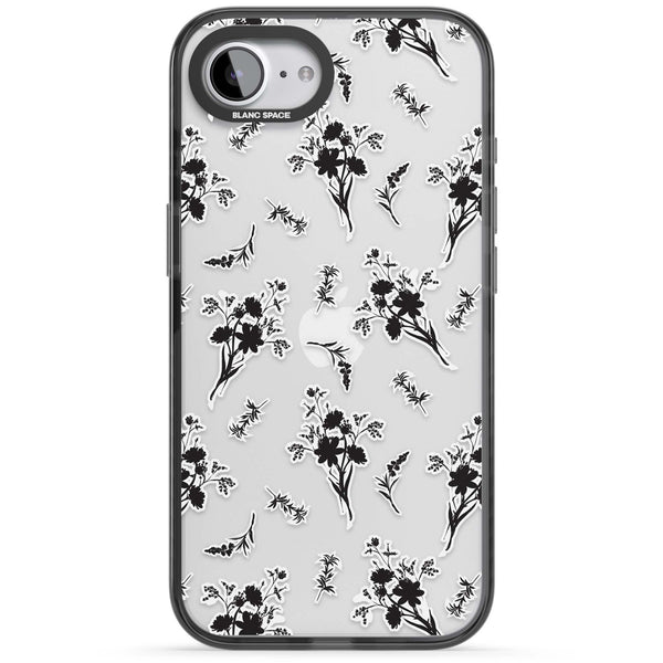 Black Sticker Wildflowers