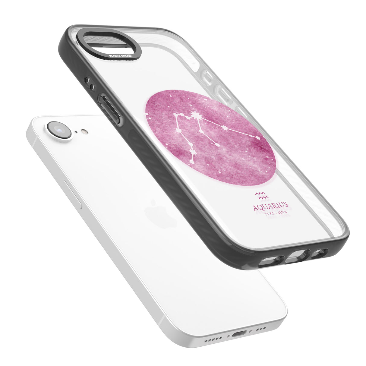 Aquarius Zodiac Transparent Design - Pink