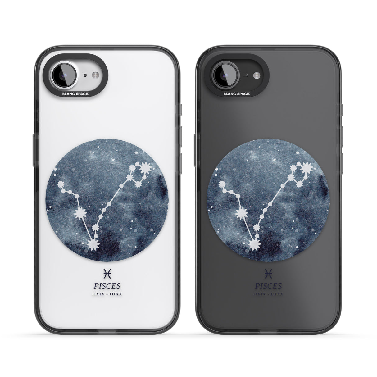 Pisces Zodiac Transparent Design - Blue