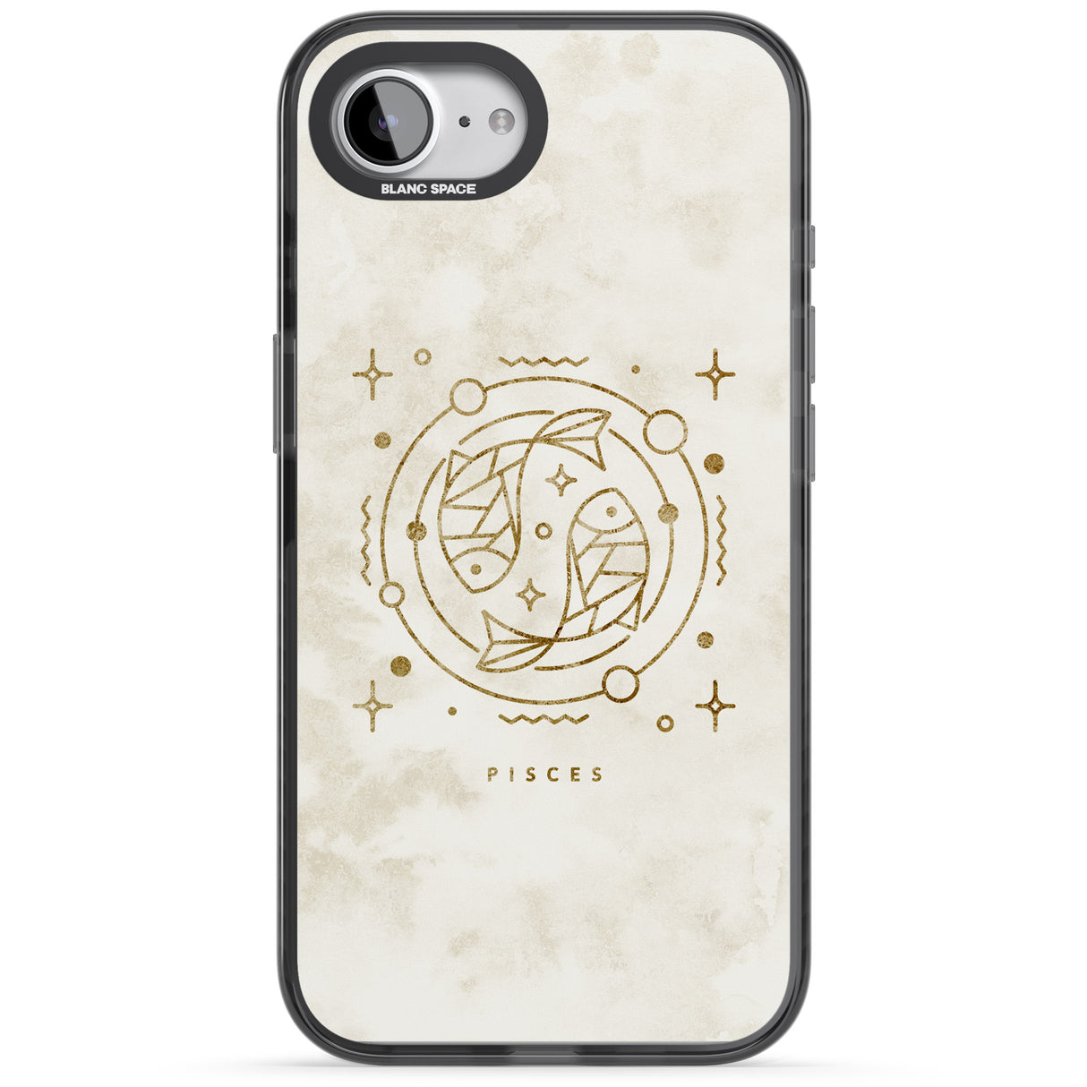 Pisces Emblem - Solid Gold Marbled Design