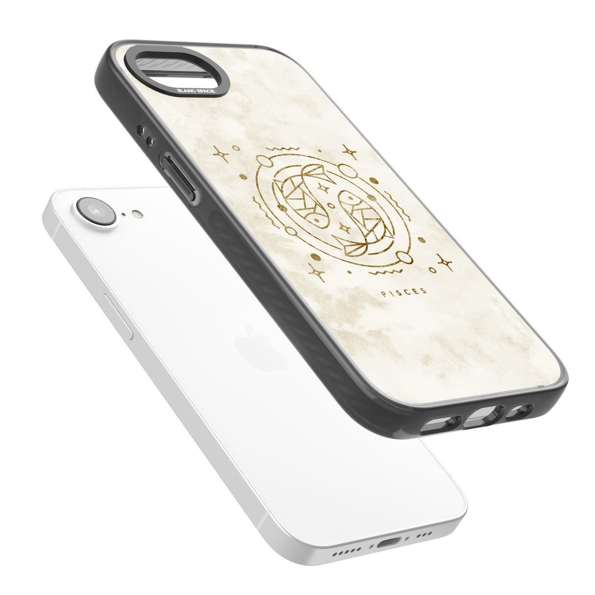 Pisces Emblem - Solid Gold Marbled Design