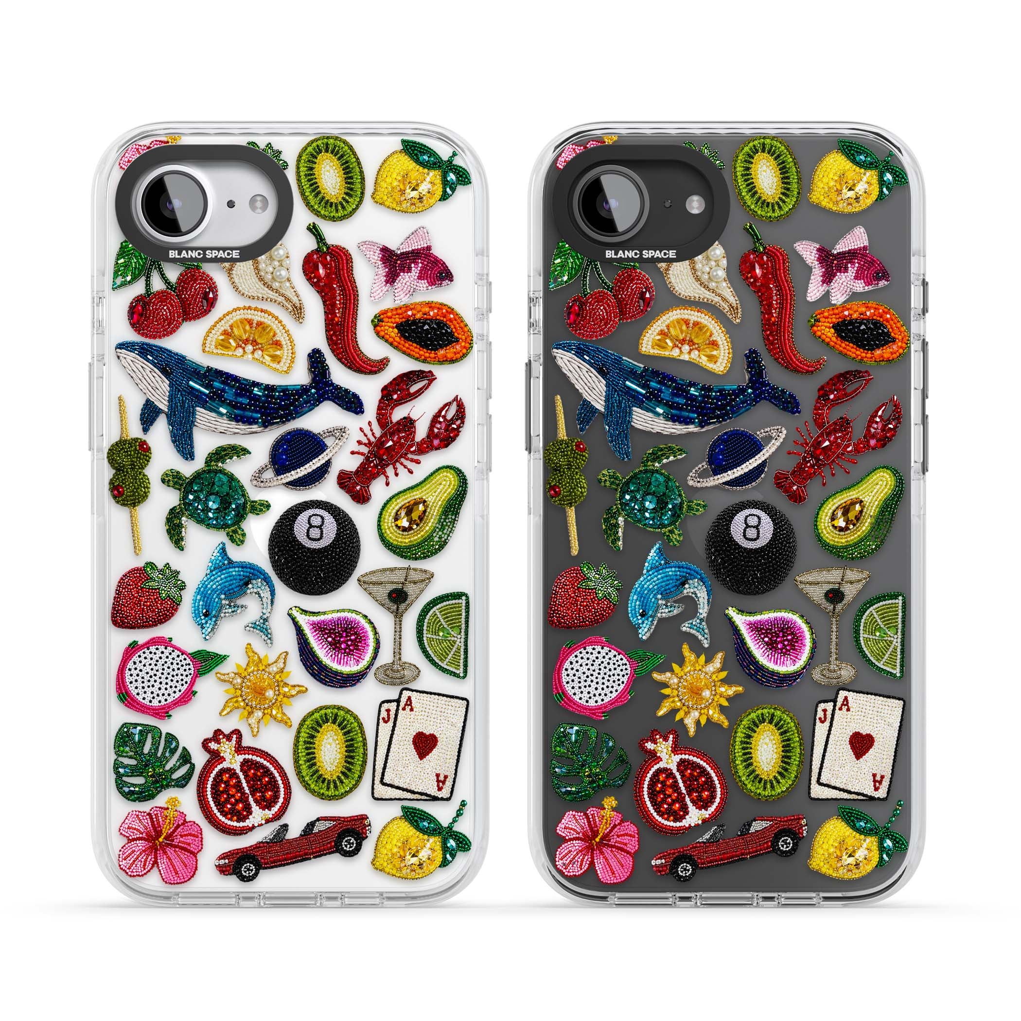 Beaded Mix cute iPhone case | Clear Impact case for iPhone 16e, iPhone 17e