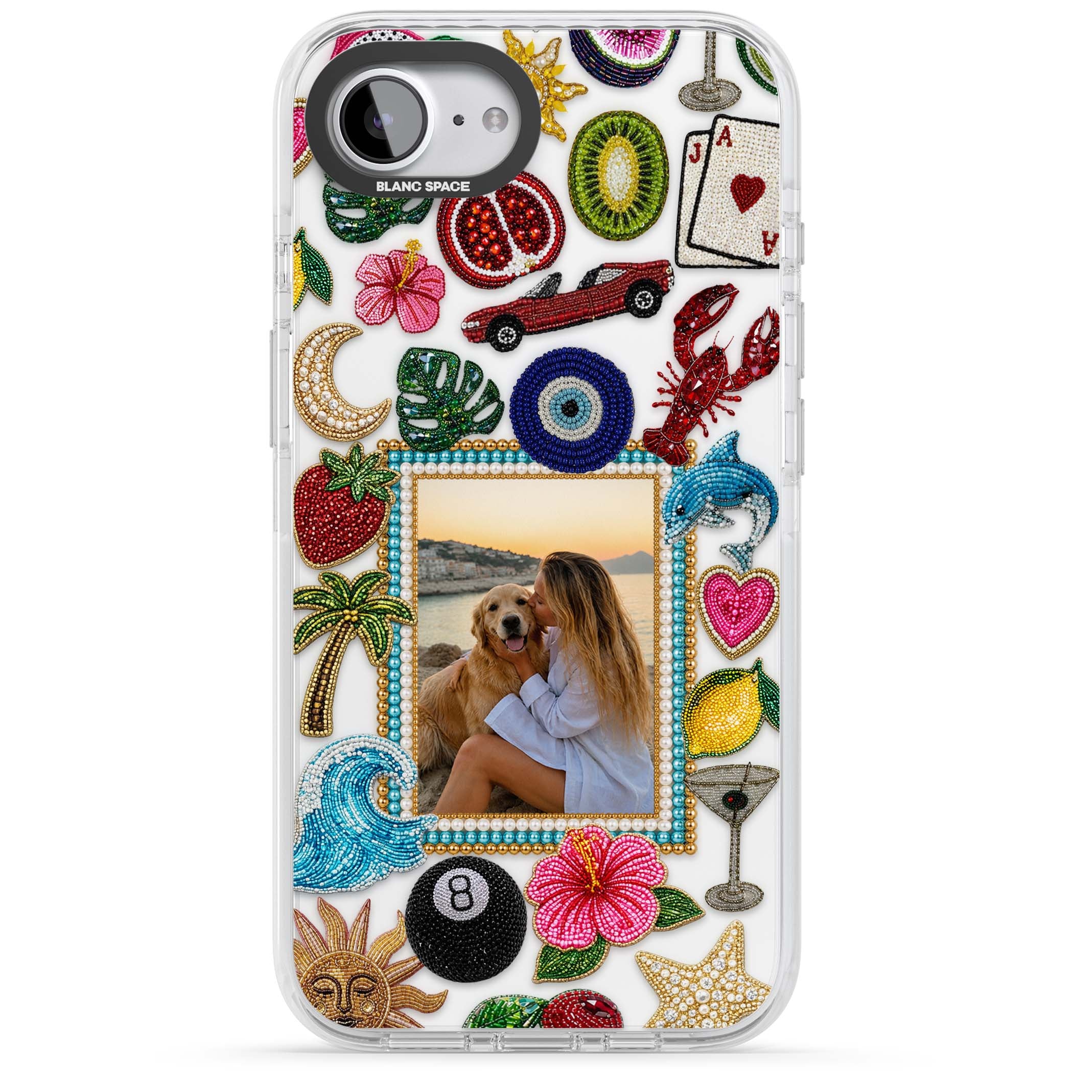 Beaded Photo coastal iPhone case | Clear Impact case for iPhone 16e, iPhone 17e