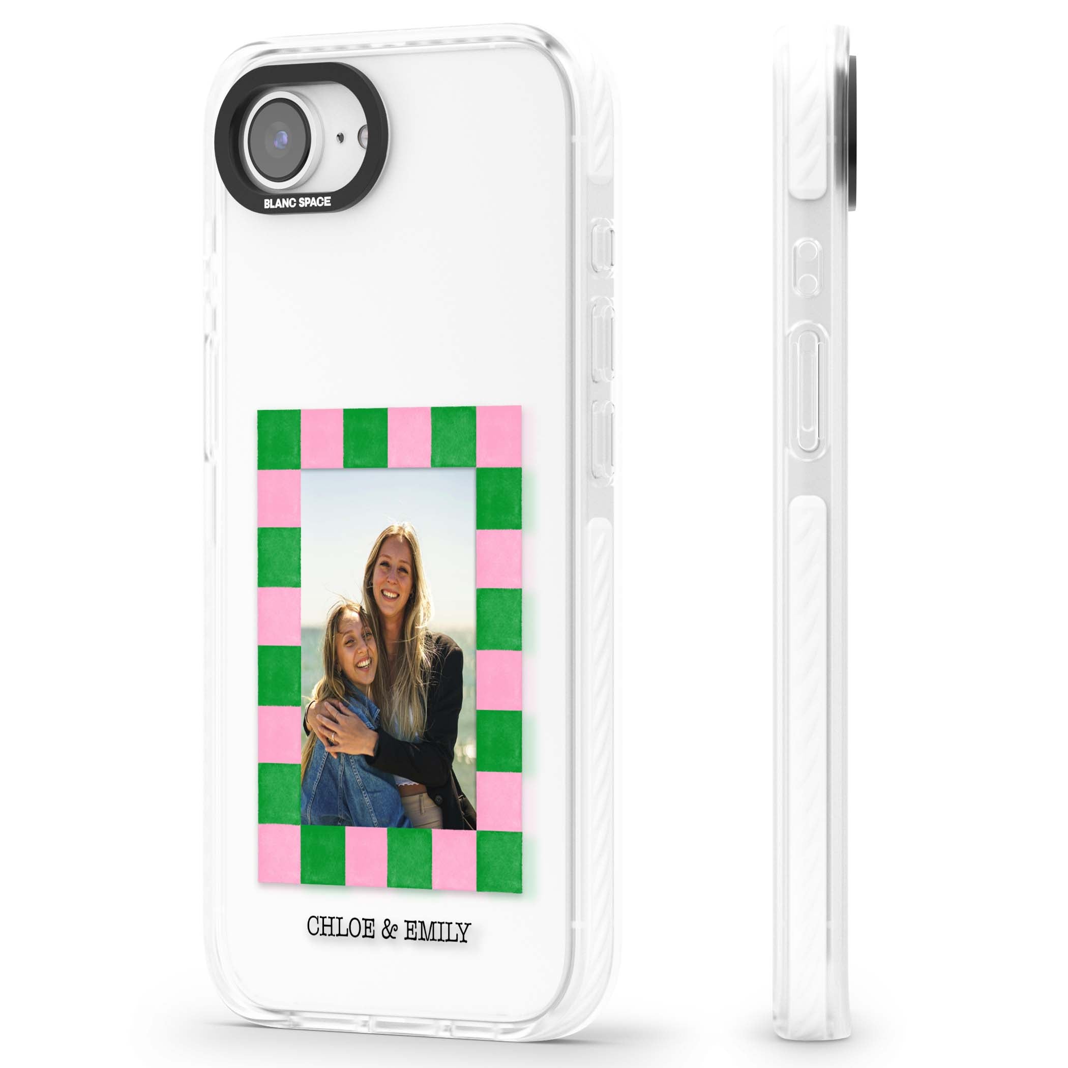 Riviera Check Photo cute iPhone case | Clear Impact case for iPhone 16e, iPhone 17e