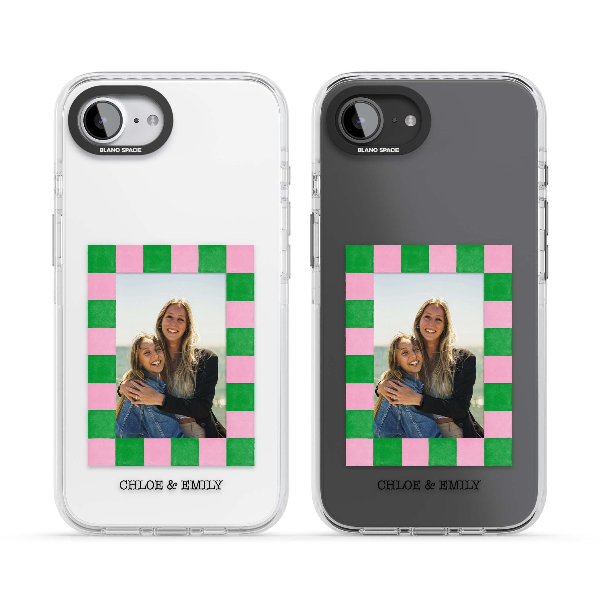 Riviera Check Photo cute iPhone case | Clear Impact case for iPhone 16e, iPhone 17e