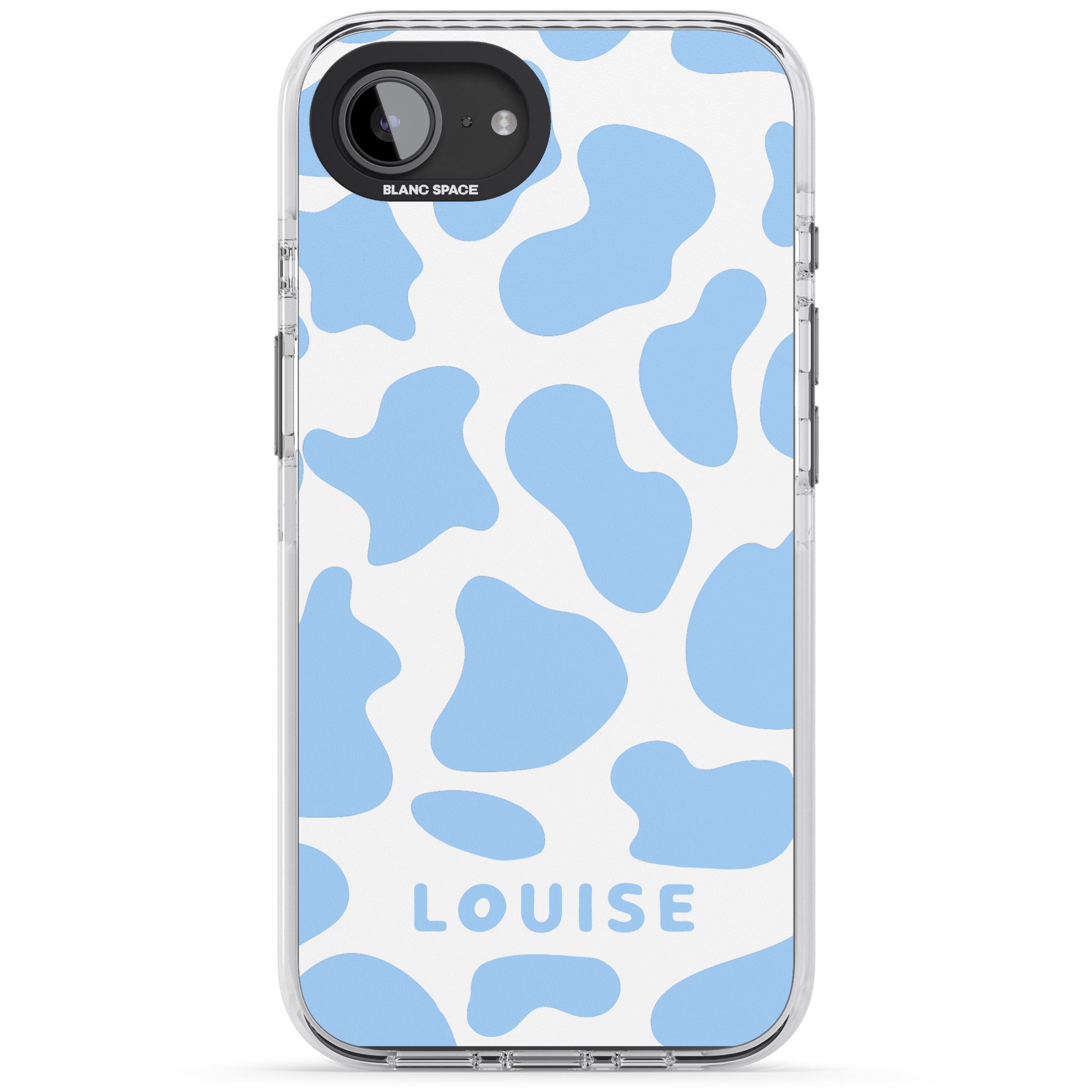 Personalised Blue And White Cow Print