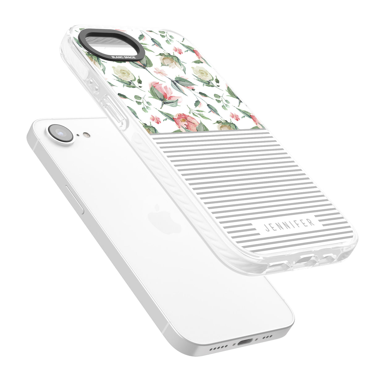 Personalised Light Floral Pattern & Stripes