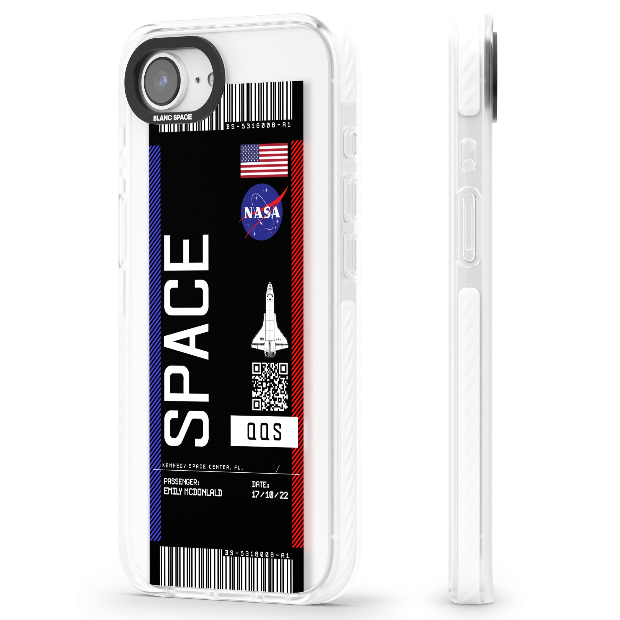 Personalised Nasa Boarding Pass (Dark)