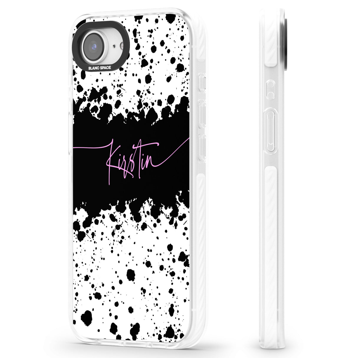 Personalised Black & White Paint Splatters