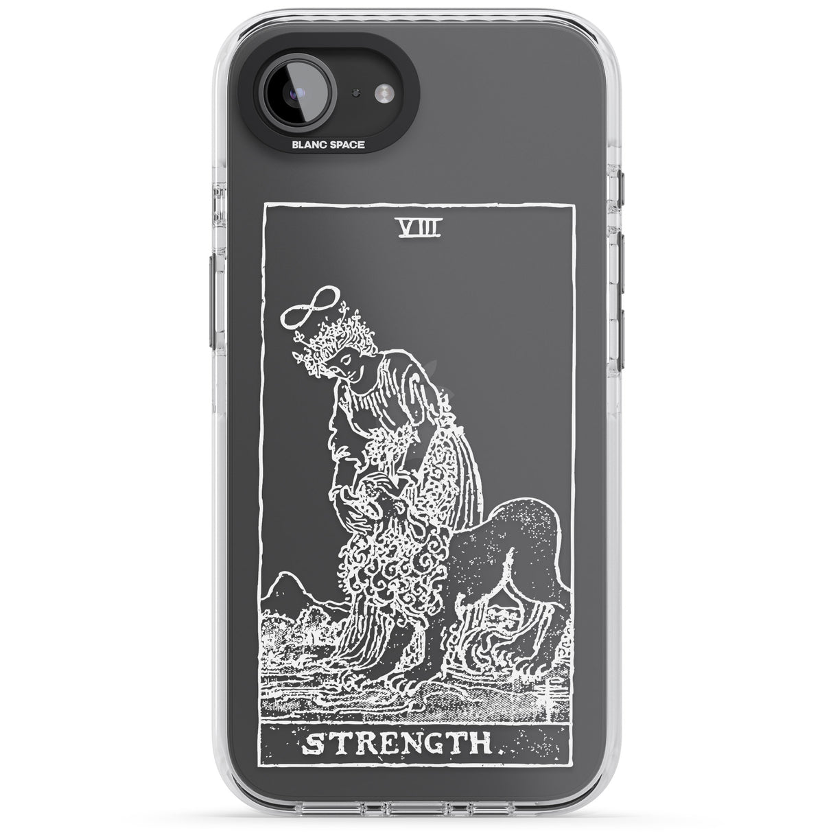 Personalised Strength Tarot Card - White Transparent