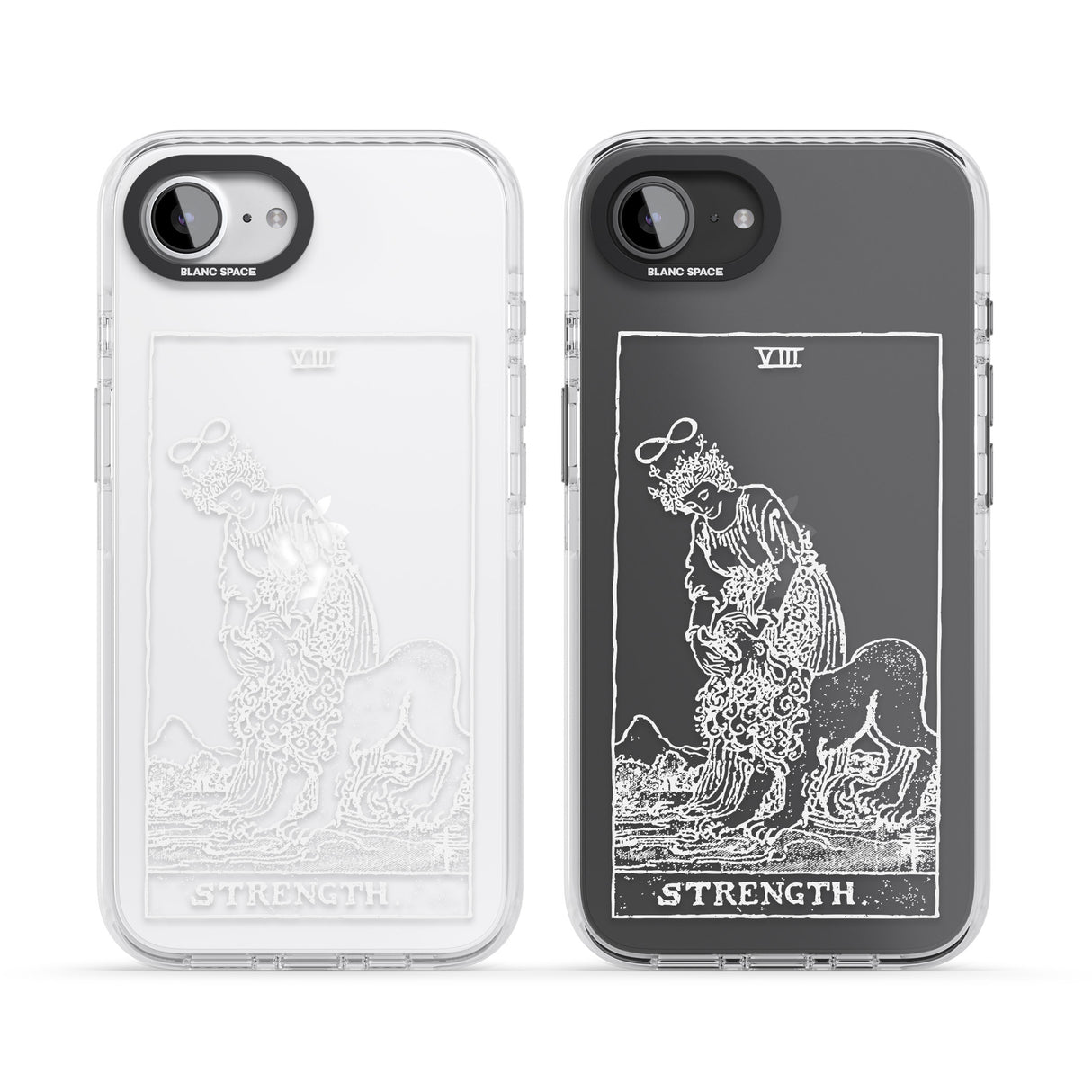 Personalised Strength Tarot Card - White Transparent