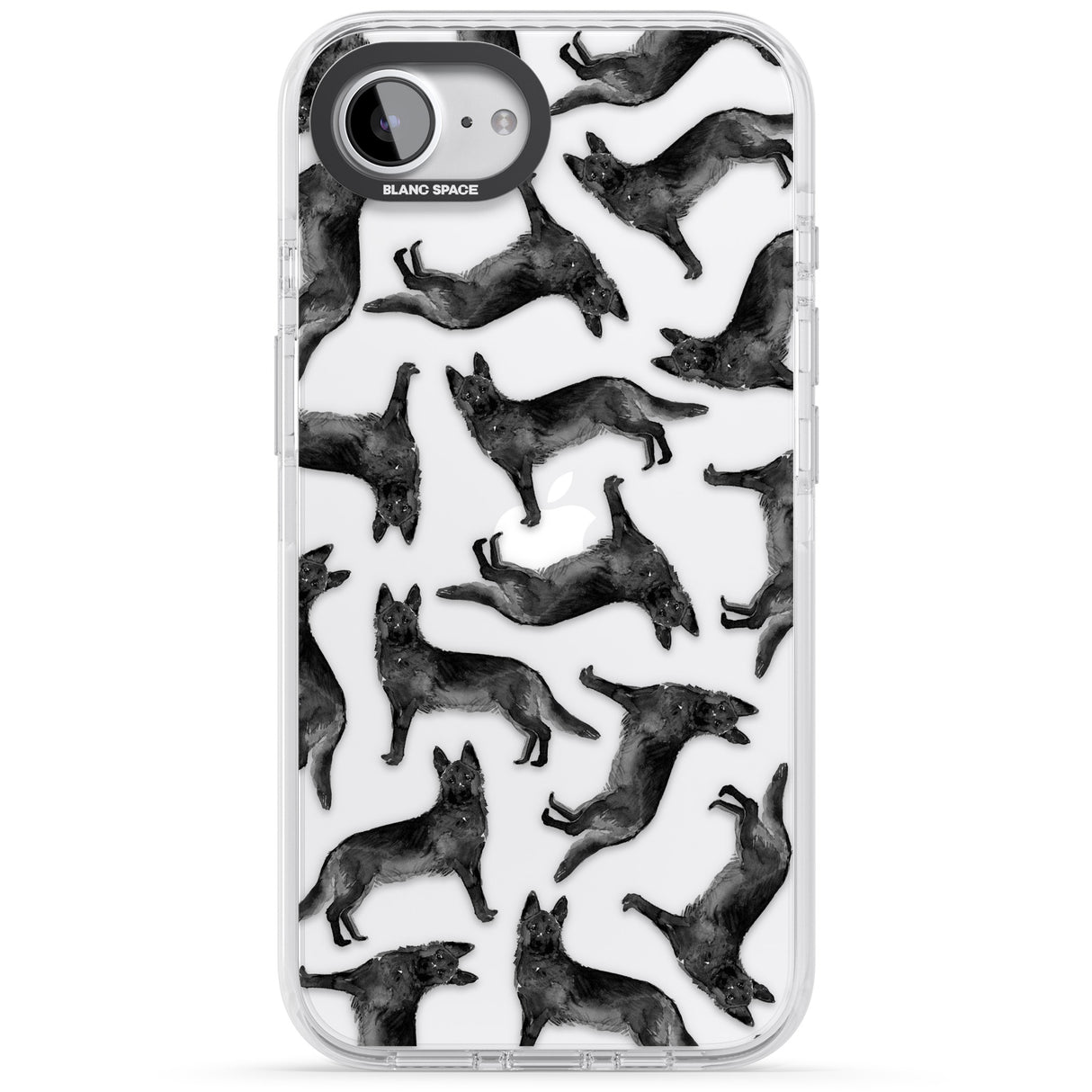 German Shepherd (Black) Watercolour Dog Pattern