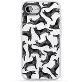 German Shepherd (Black) Watercolour Dog Pattern