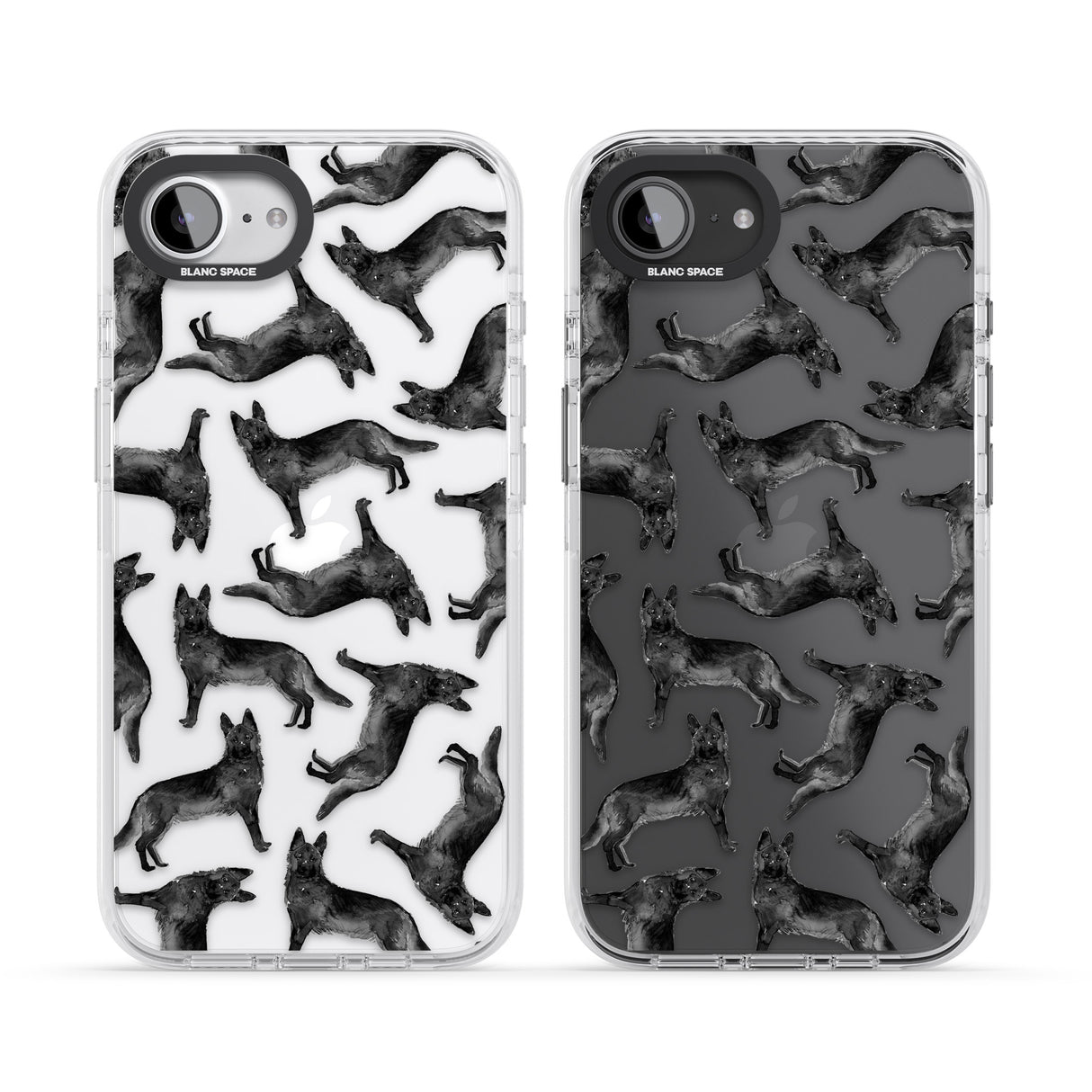 German Shepherd (Black) Watercolour Dog Pattern