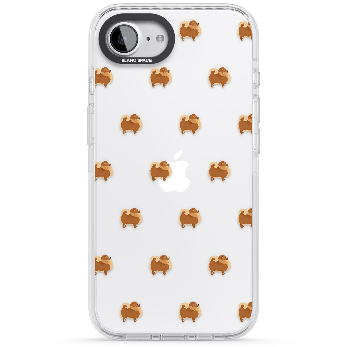 Pomeranian Dog Pattern Clear