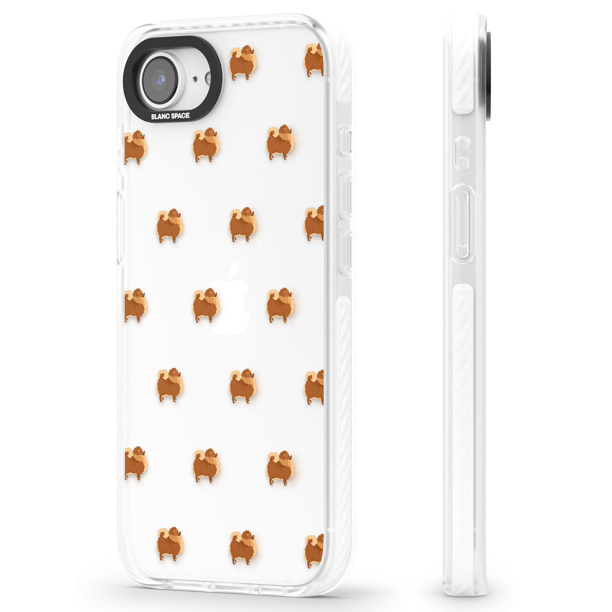 Pomeranian Dog Pattern Clear