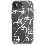 Abstract Continuous Line Faces White on Clear