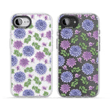Purple Dahlias Transparent Floral