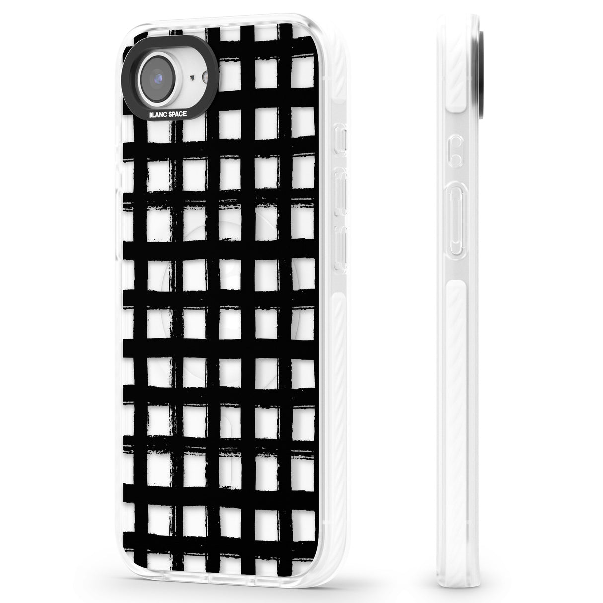 Messy Black Grid - Clear