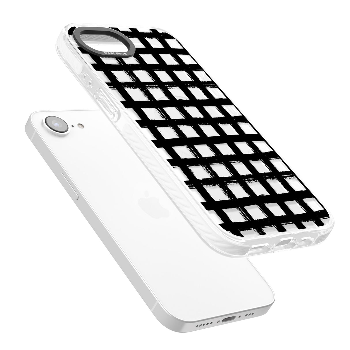 Messy Black Grid - Clear