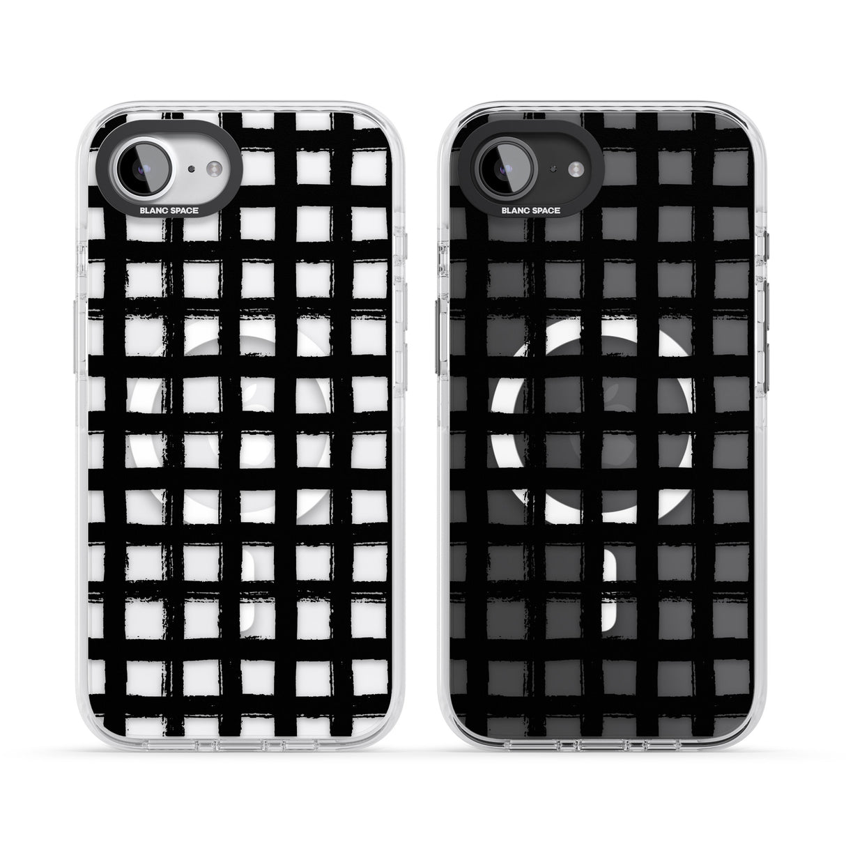 Messy Black Grid - Clear