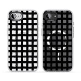 Messy Black Grid - Clear