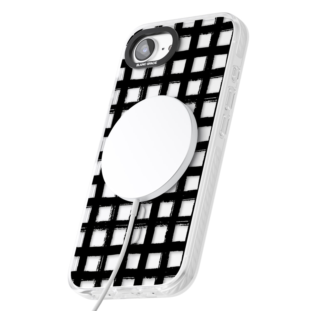 Messy Black Grid - Clear