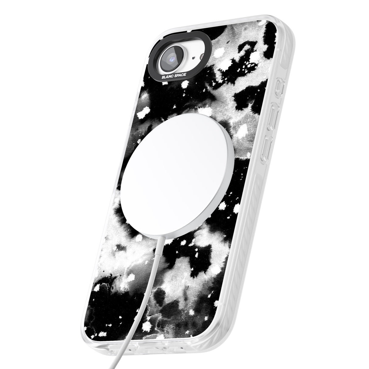 Black & White Acid Wash Tie-Dye Pattern