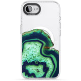 Neon Green & Blue Agate Crystal Transparent Design