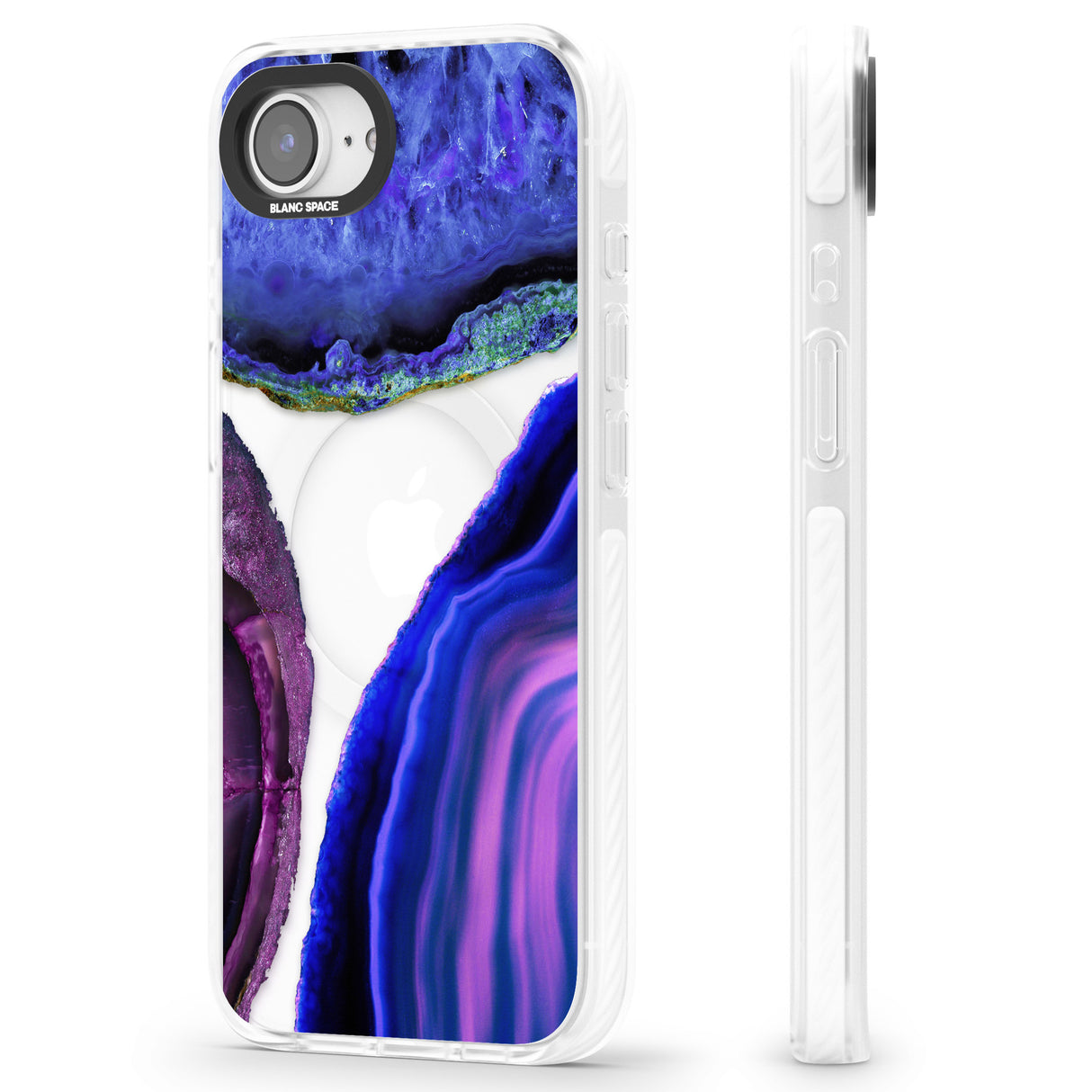 Purple & Blue Agate Gemstone Clear Design