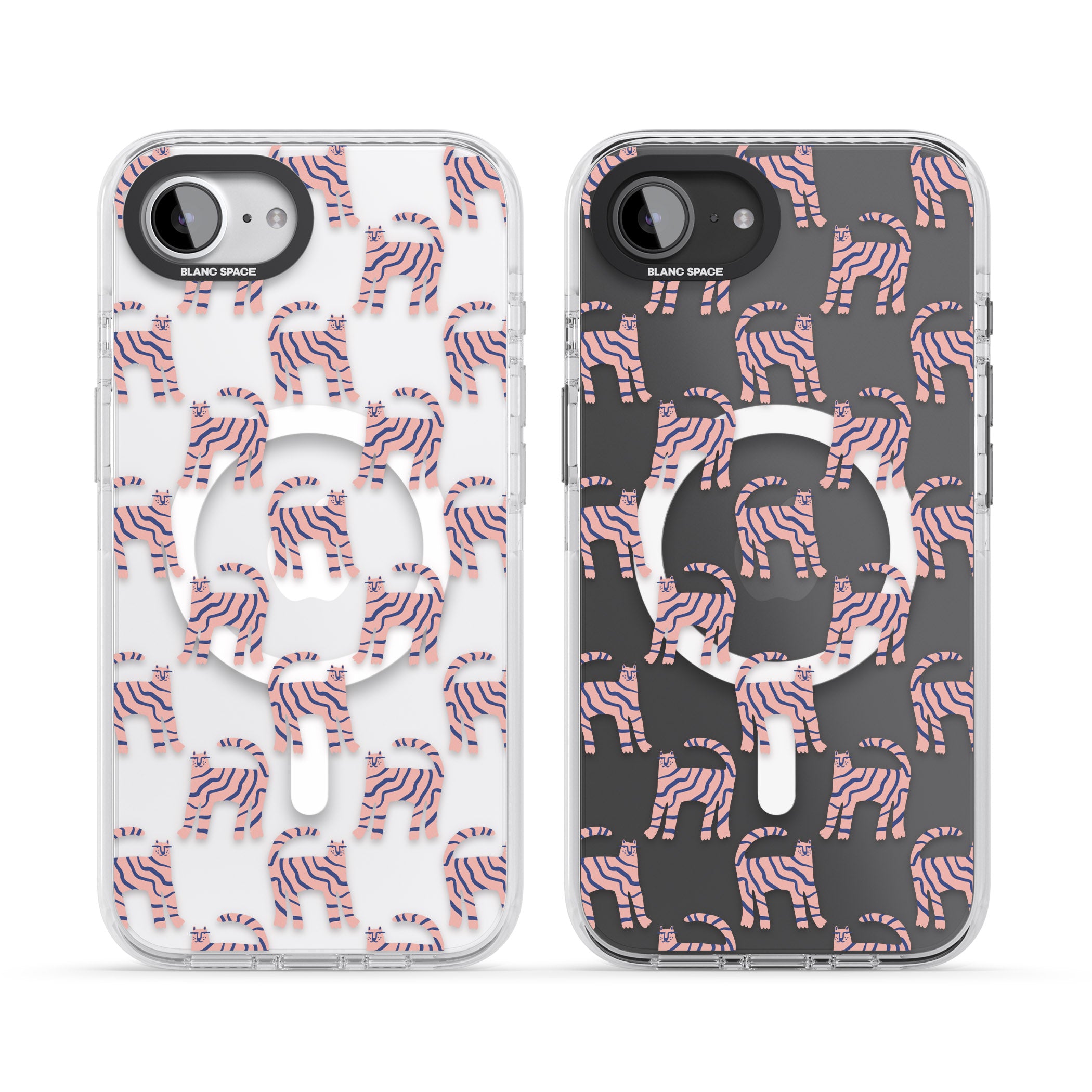 Pink And Blue Cat Pattern