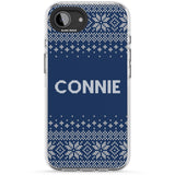 Personalised Blue Christmas Knitted Jumper