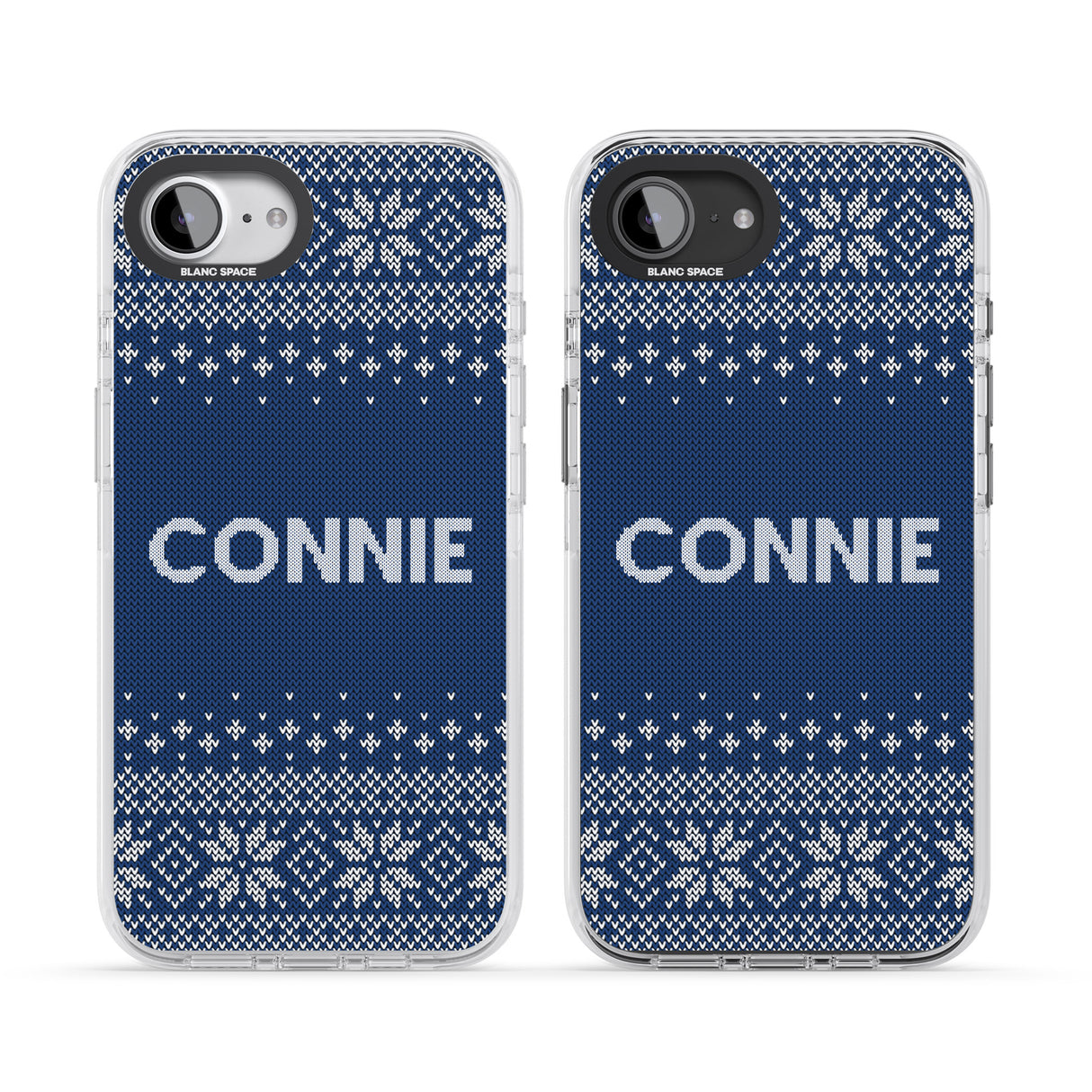 Personalised Blue Christmas Knitted Jumper