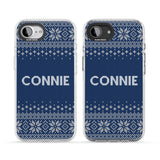Personalised Blue Christmas Knitted Jumper