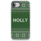 Personalised Green Christmas Knitted Jumper
