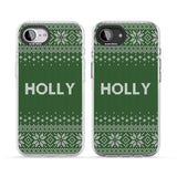Personalised Green Christmas Knitted Jumper