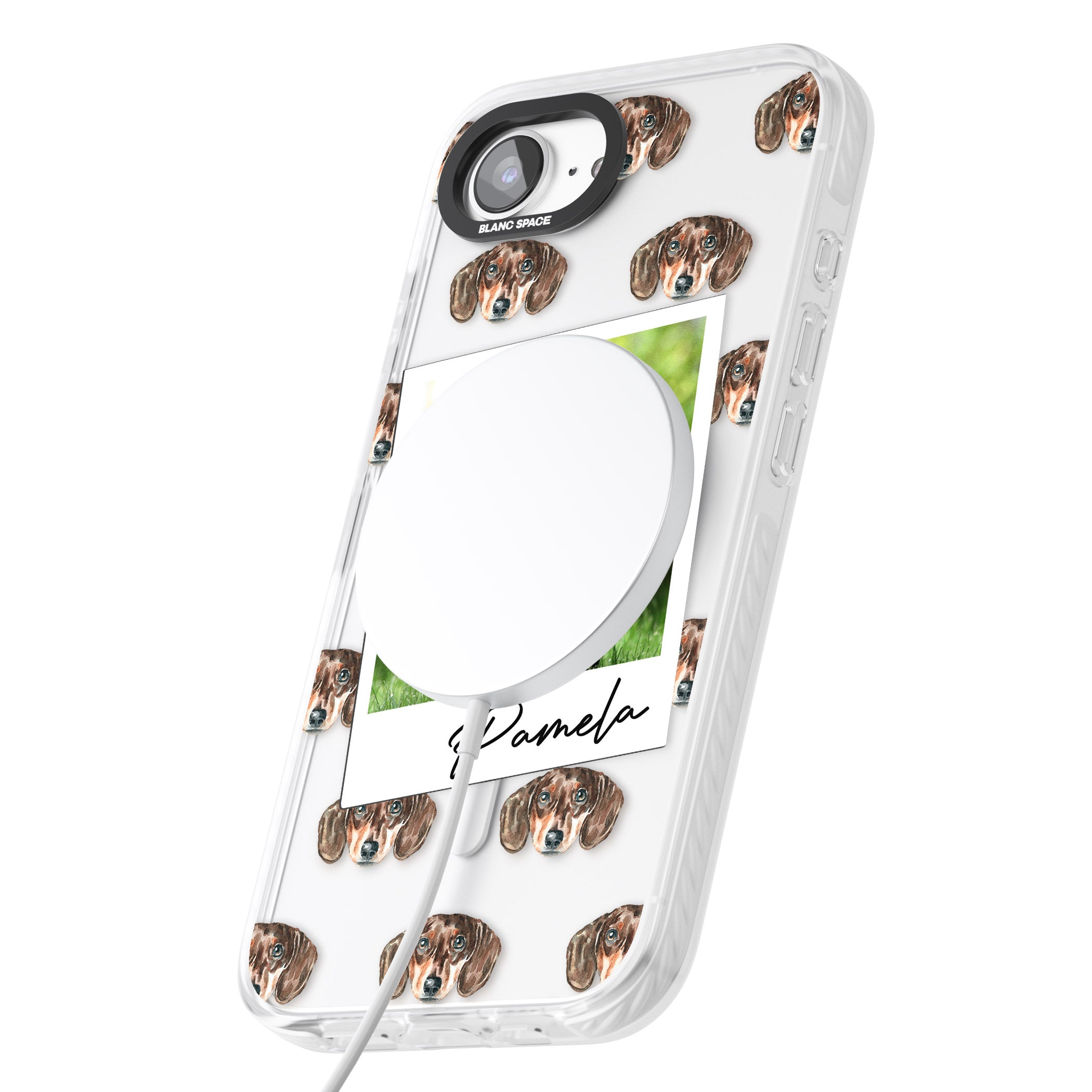 Personalised Brown Dachshund Instant Camera Photo