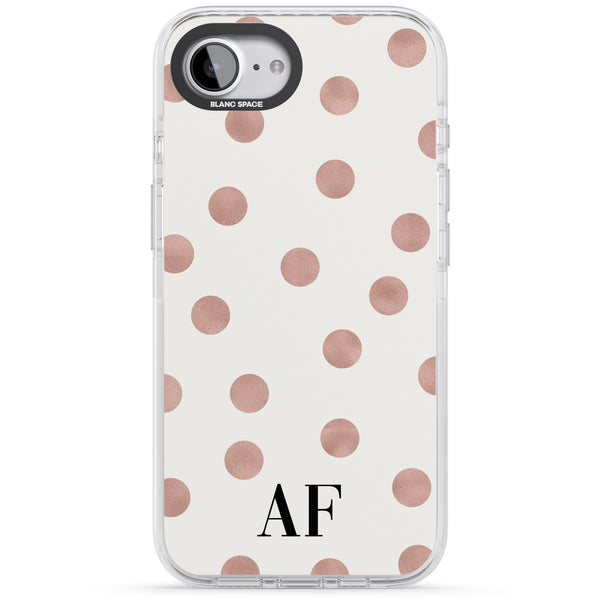 Personalised Rose Gold Dots & Initials