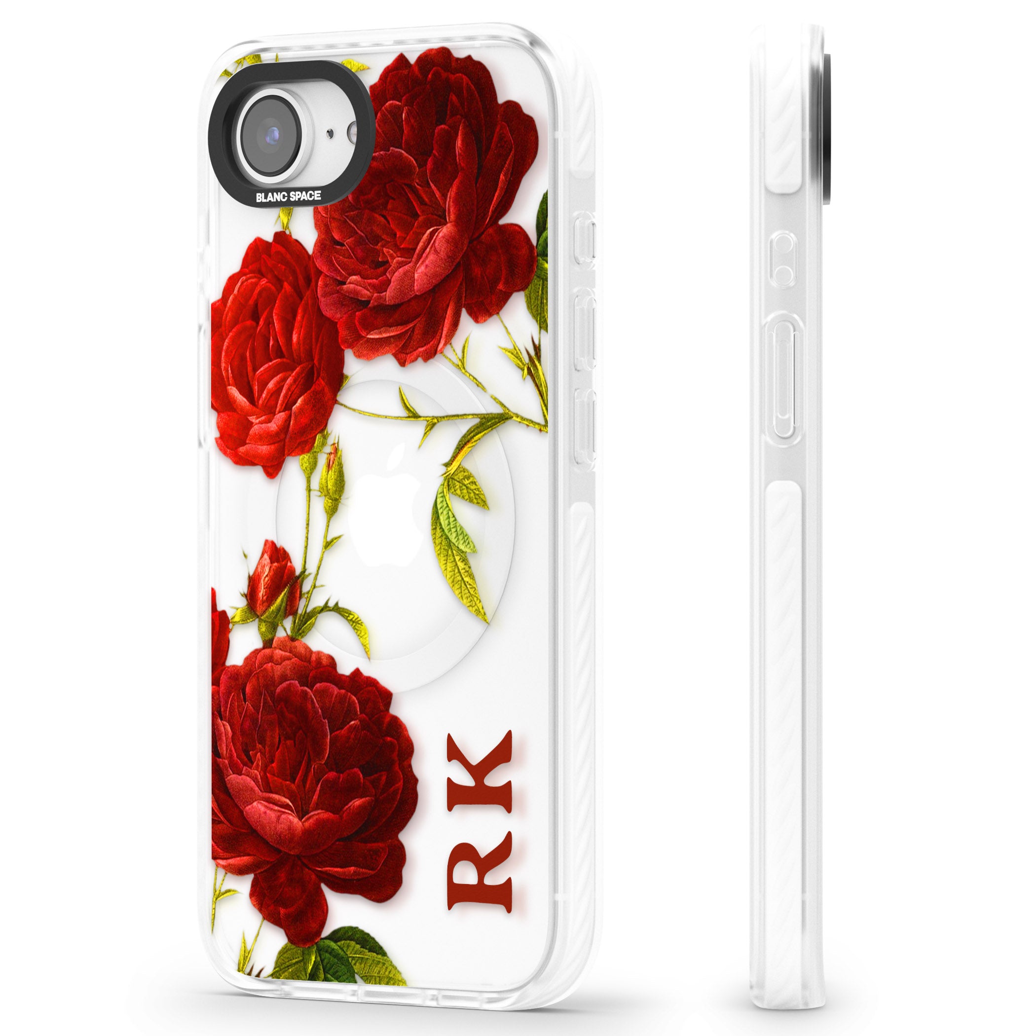 Personalised Vintage Floral Red Roses