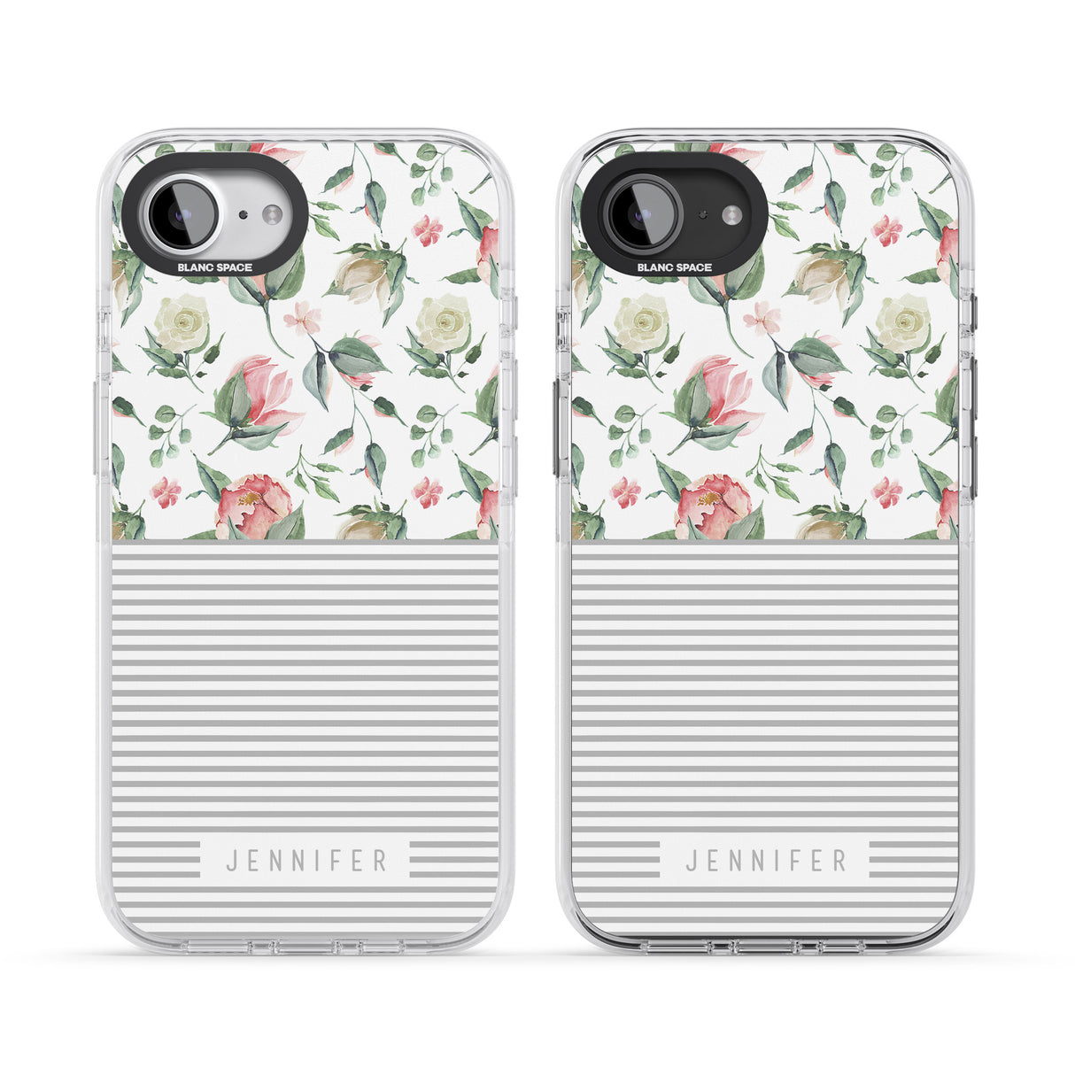 Personalised Light Floral Pattern & Stripes