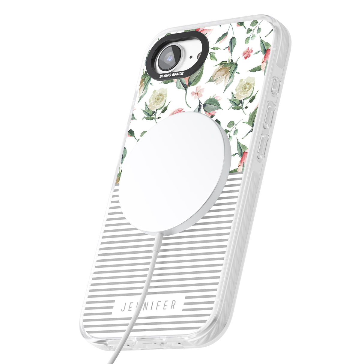 Personalised Light Floral Pattern & Stripes