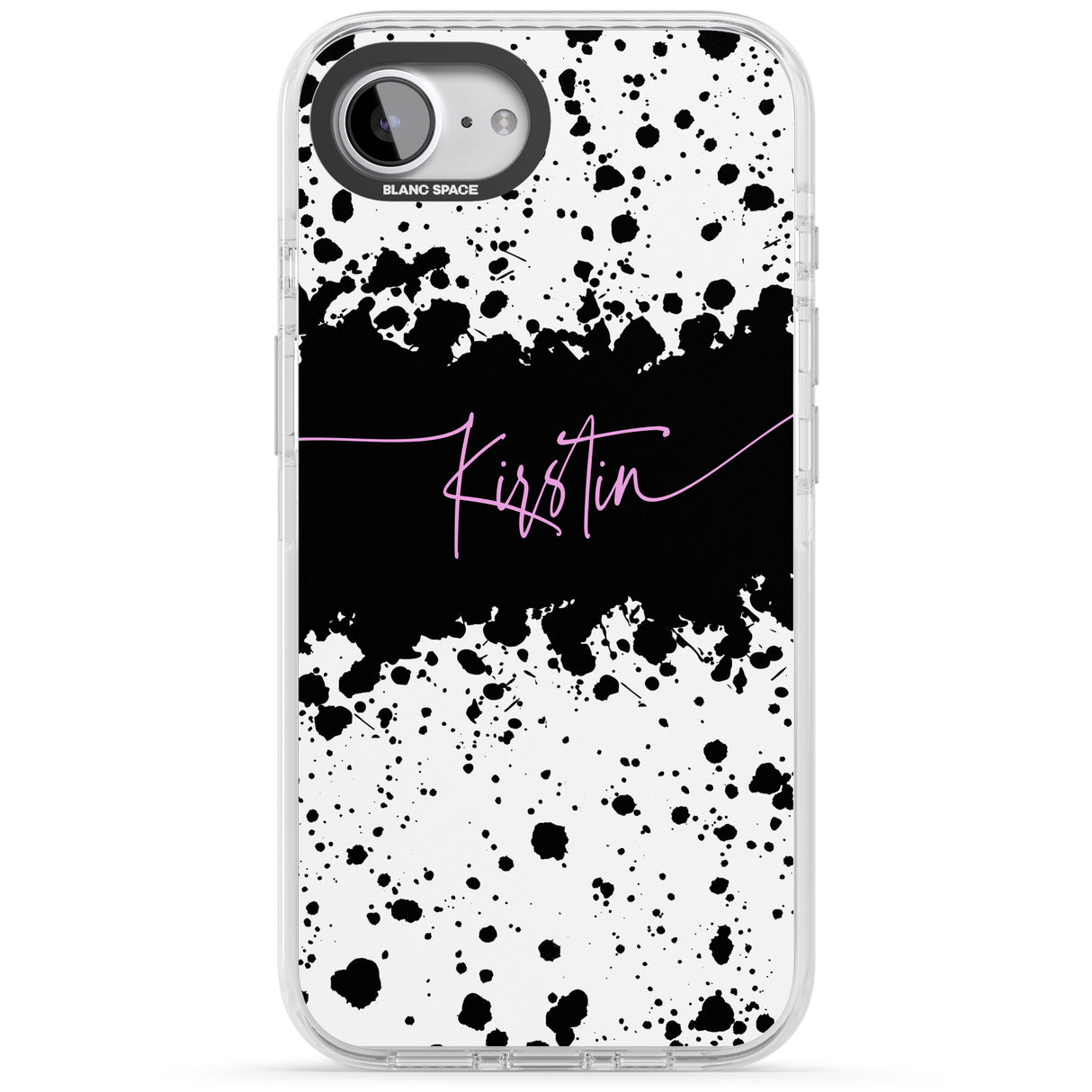 Personalised Black & White Paint Splatters