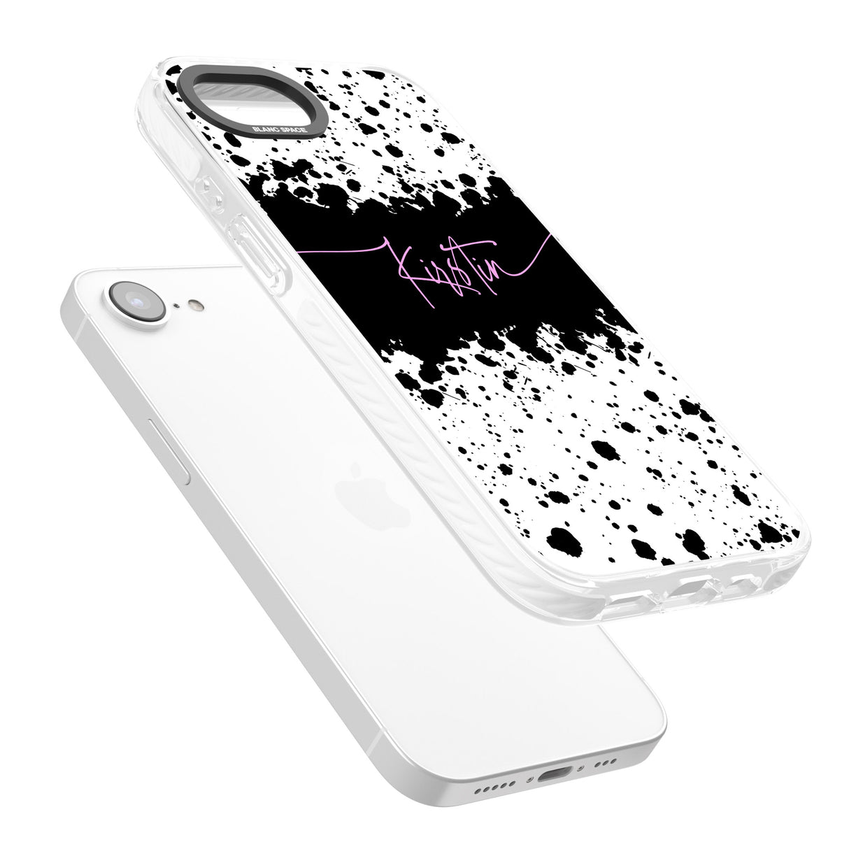 Personalised Black & White Paint Splatters
