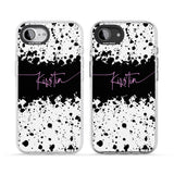 Personalised Black & White Paint Splatters