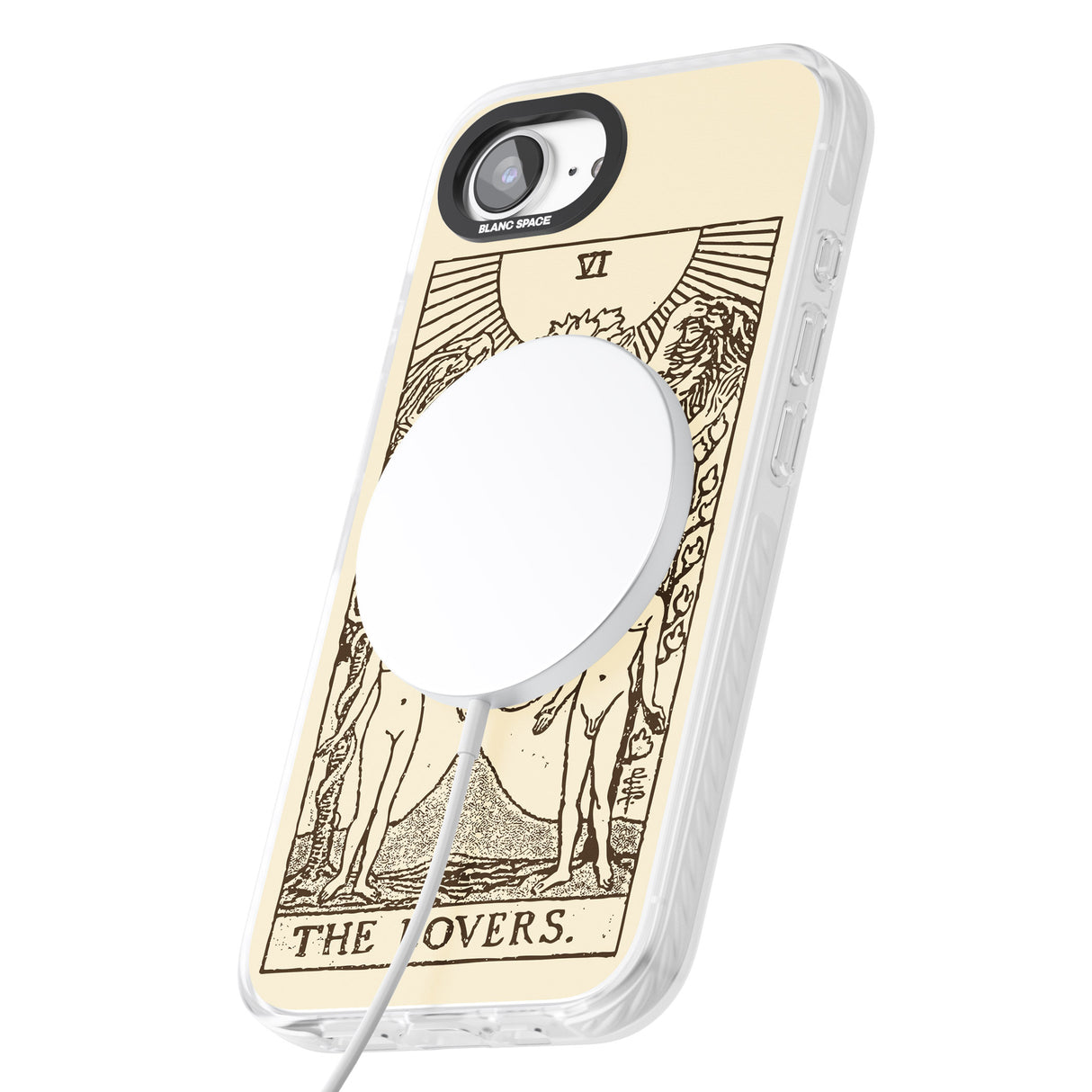 Personalised The Lovers Tarot Card - Solid Cream