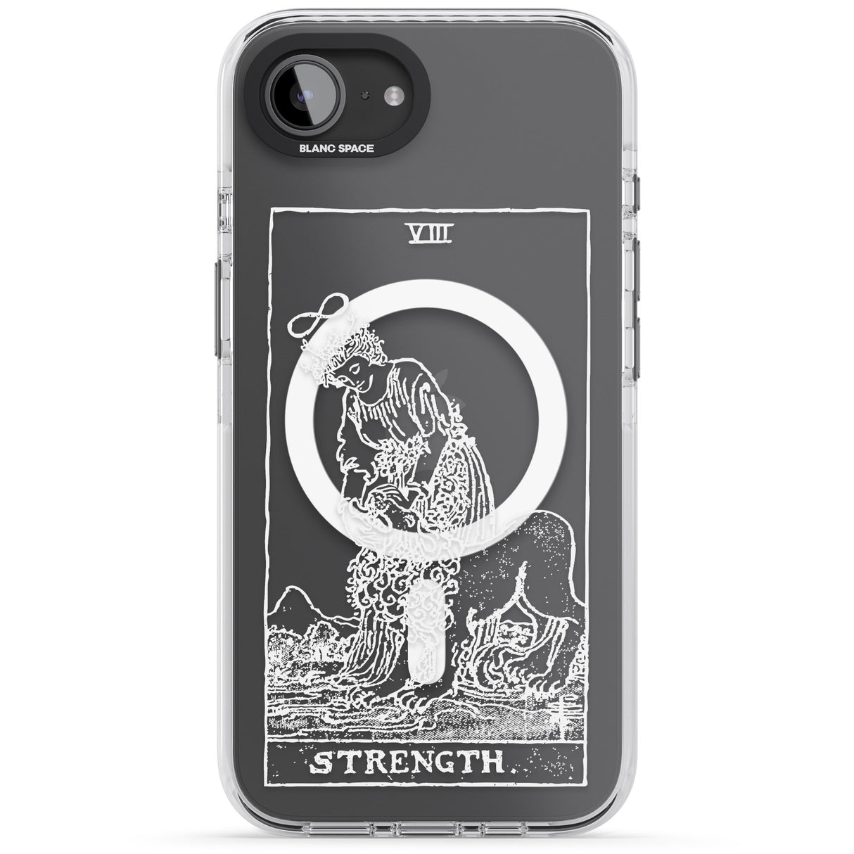 Personalised Strength Tarot Card - White Transparent