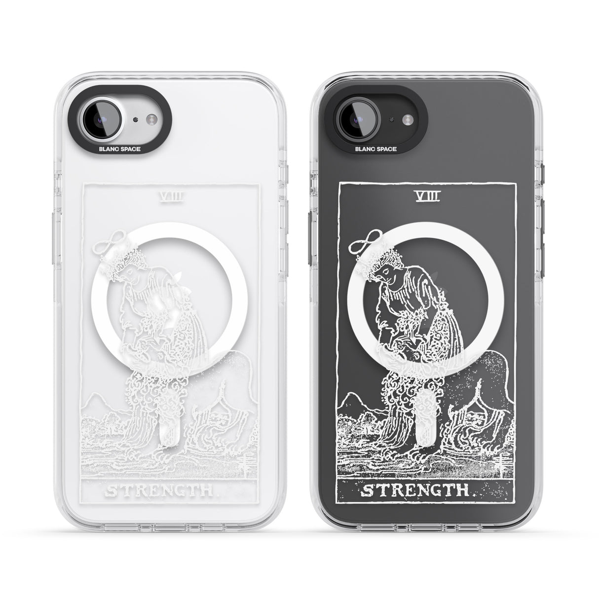 Personalised Strength Tarot Card - White Transparent