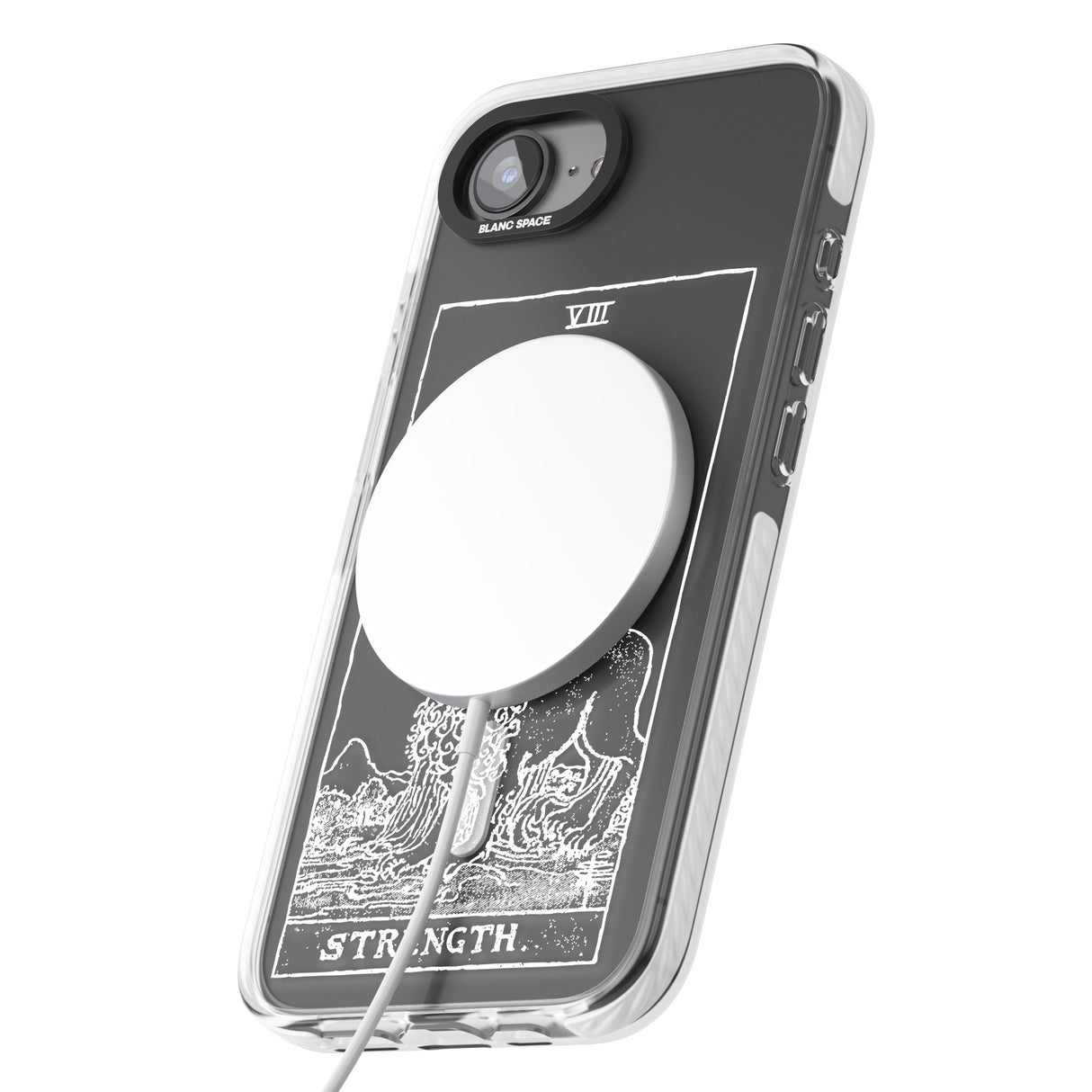 Personalised Strength Tarot Card - White Transparent