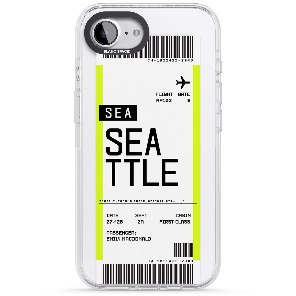 Personalised Seattle Boarding Pass